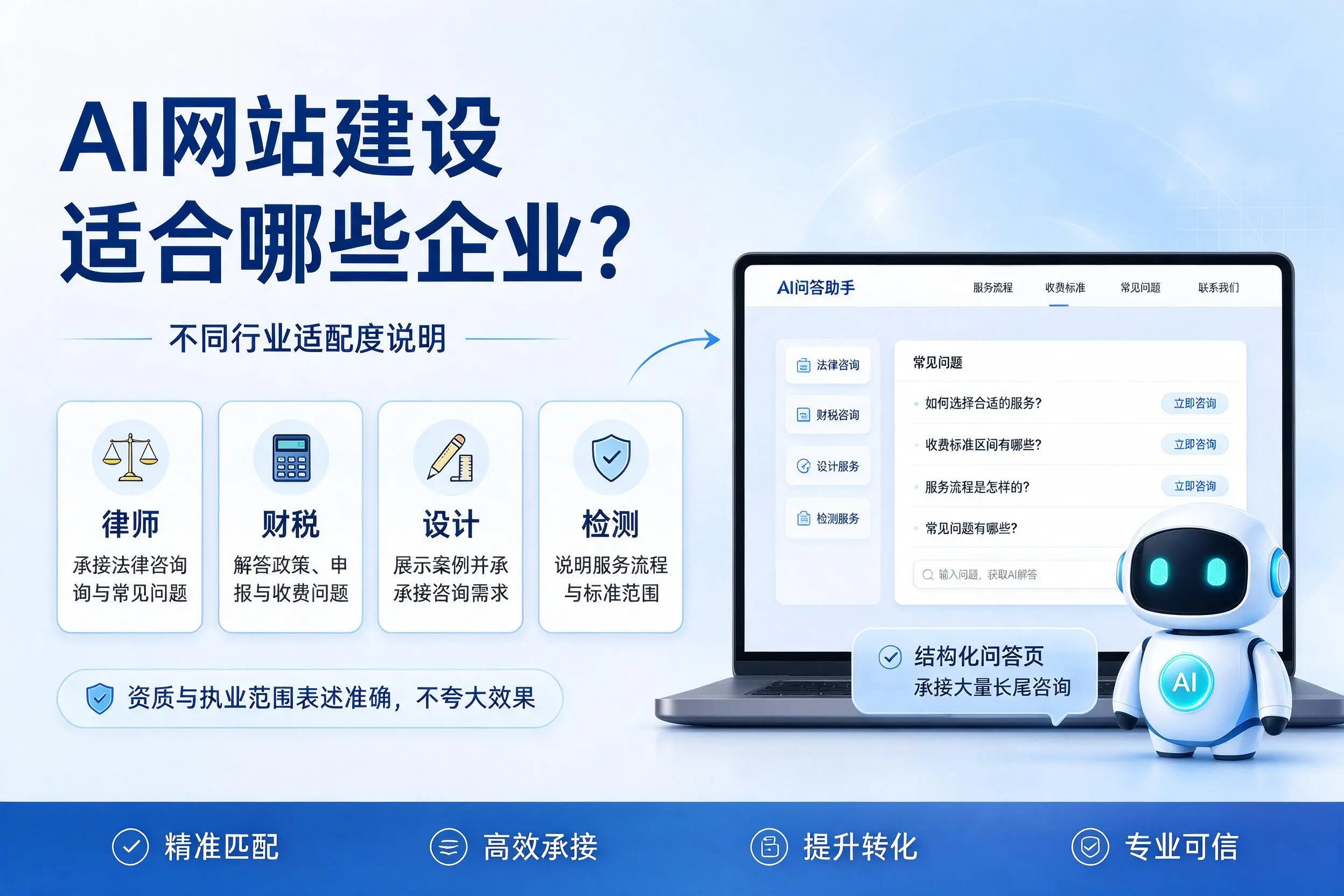 AI网站建设适合哪些企业?厦门不同行业适配度说明