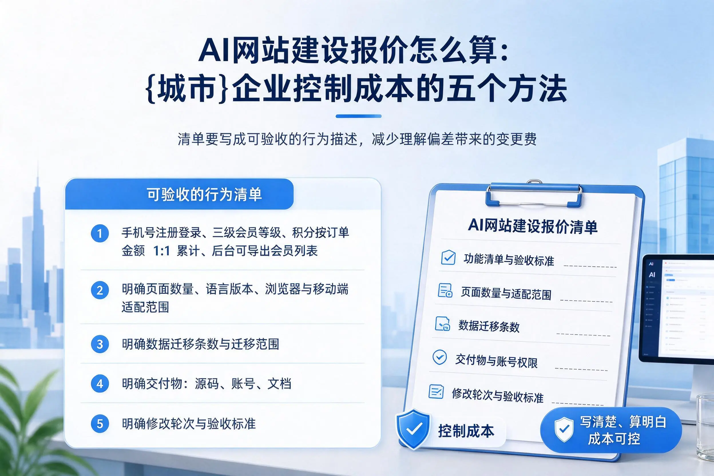 AI网站建设报价怎么算:厦门企业控制成本的五个方法